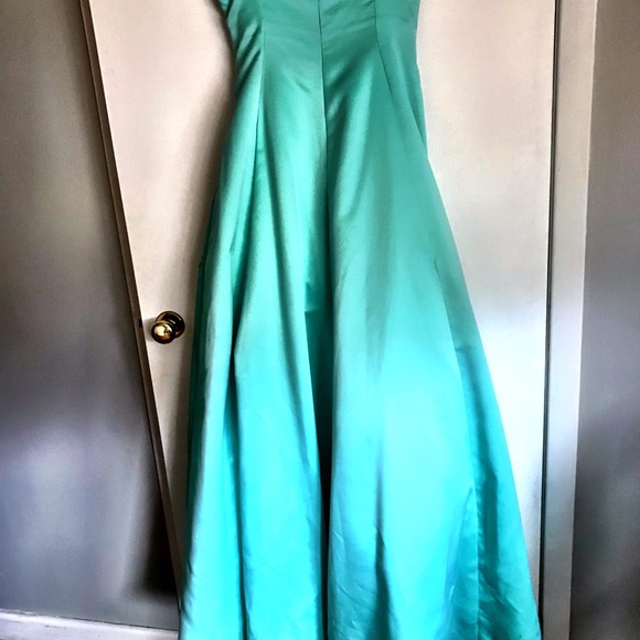Turquoise with sequence Prom Dress - Picture 5 of 5